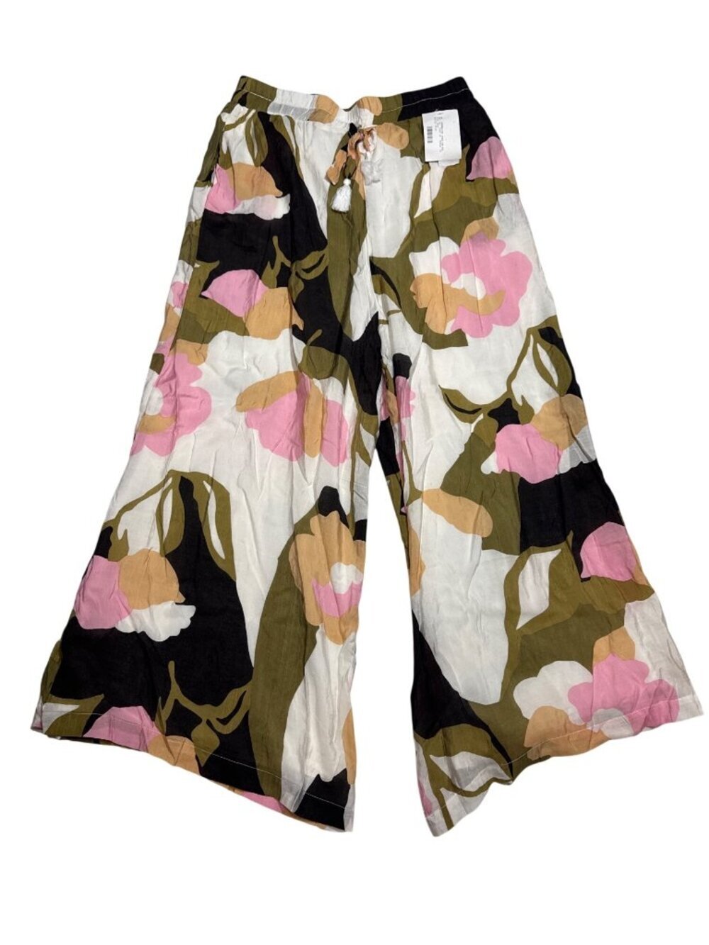 NWT Vince Camuto Cropped Floral Wide-Leg Crop Pants L MSRP $89